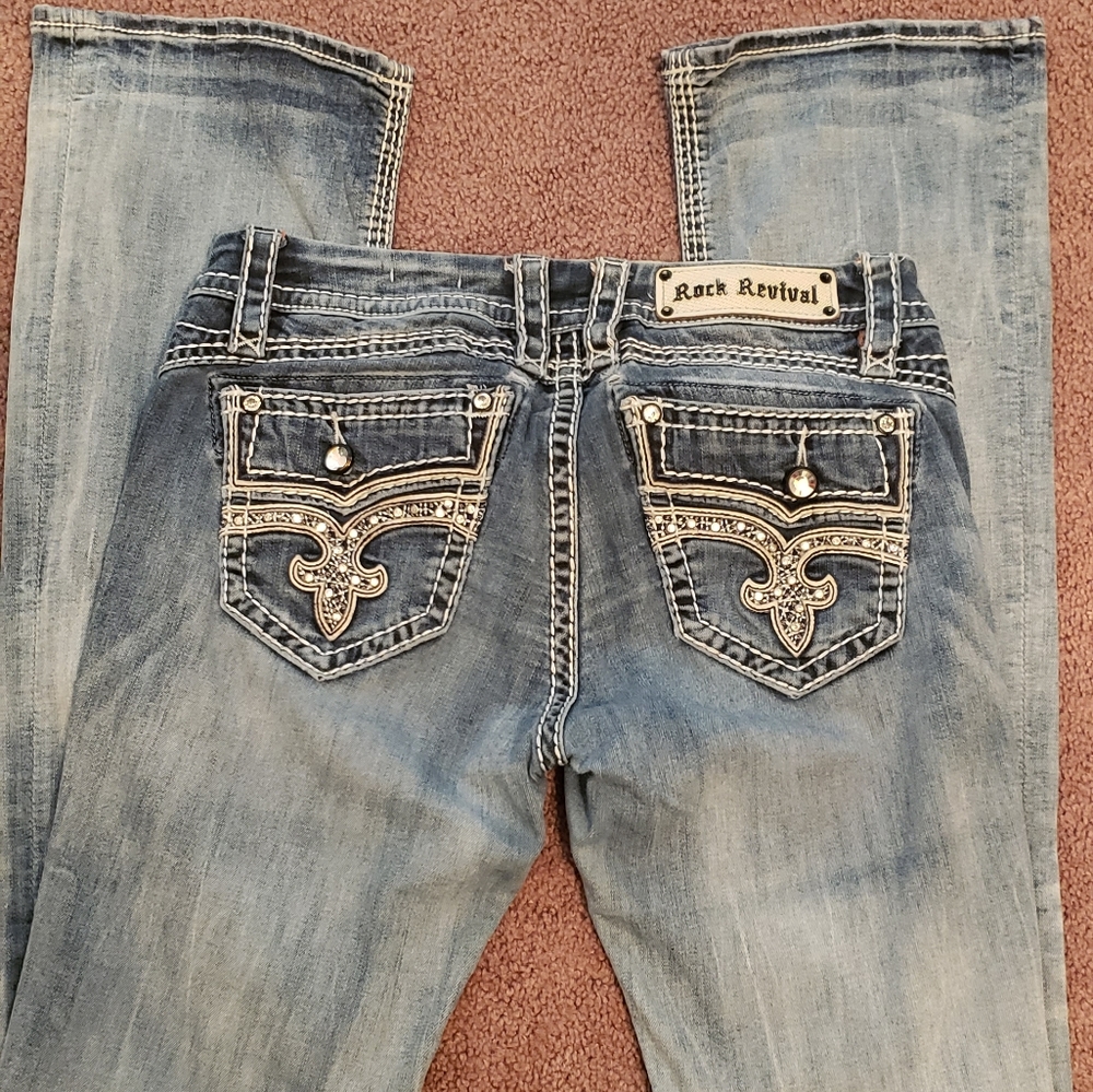 Womens Rock Revival size 28 boot cut jeans